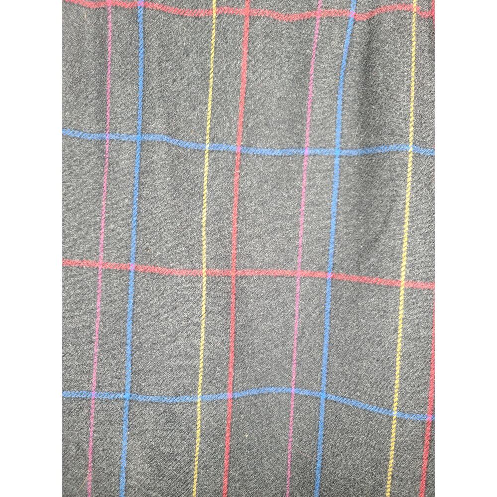 Vintage Intuitions high waist grey plaid wool blend skirt - Size 6 - Picture 6 of 6
